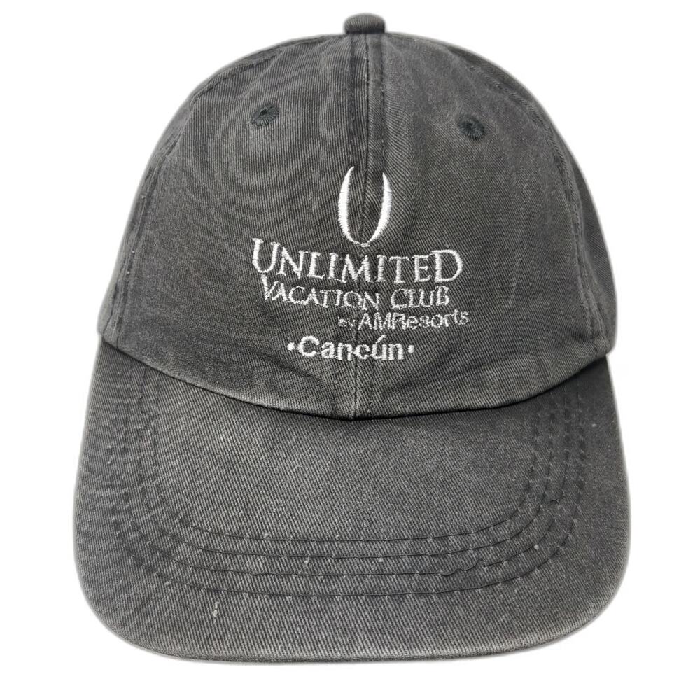 Caribbean Side Unlimited Vacation Club Cancun Gray One Size Baseball Cap Hat